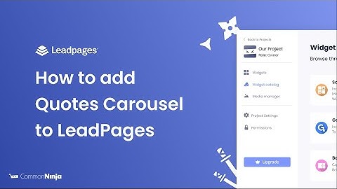 How to add a Quotes Carousel to LeadPages
