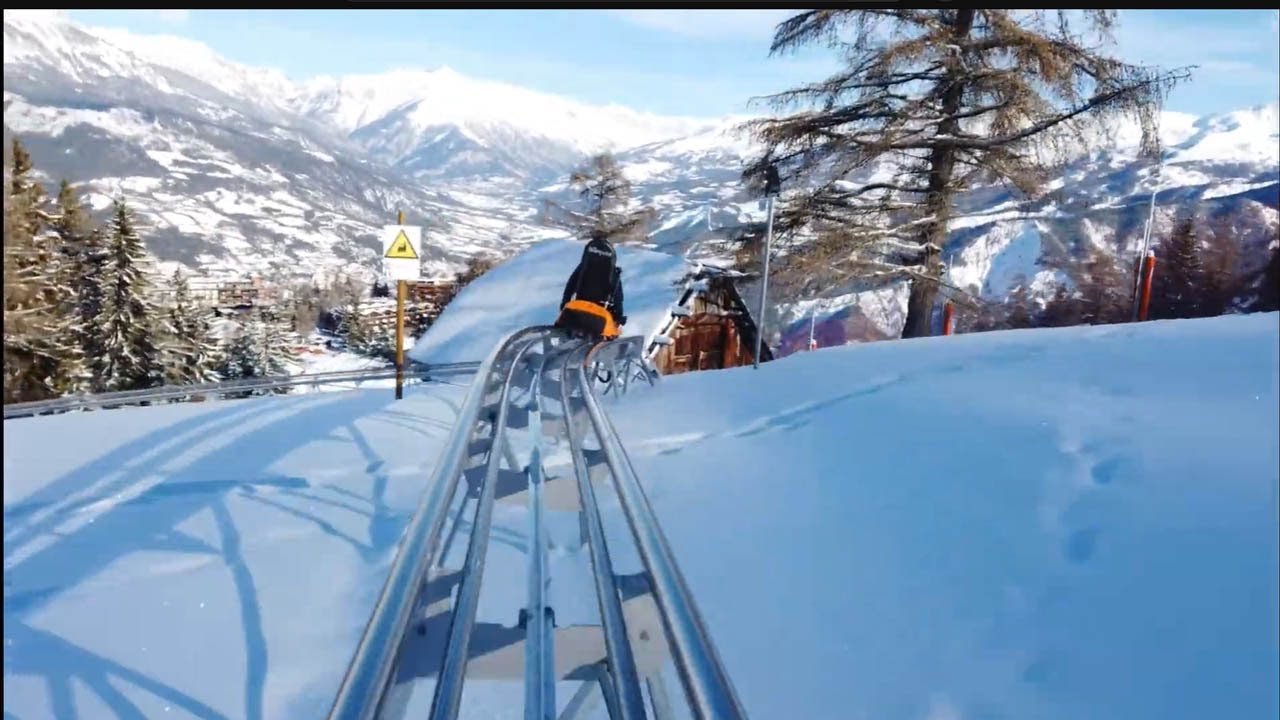 Praloops luge sur rail à Pra Loup