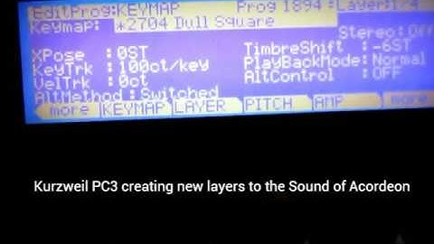 Kurzweil PC3 Creating Layers Acordeon Sound /No Sample