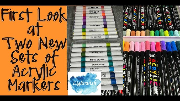 What are these markers made of? Arrtx 32 Acrylic dual brush marker review  