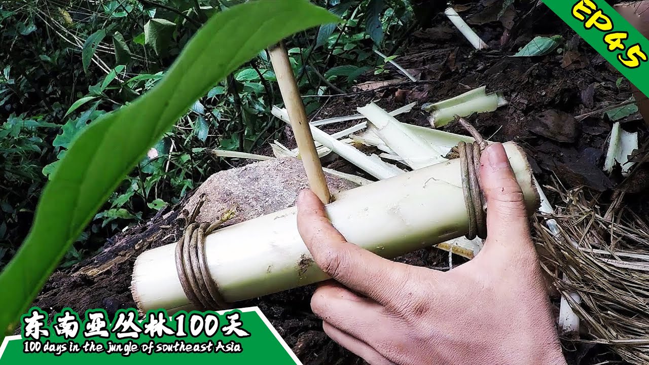 EP45 制作原始纺织工具：纺锤丨挑战丛林生存100天 DAY30 - YouTube