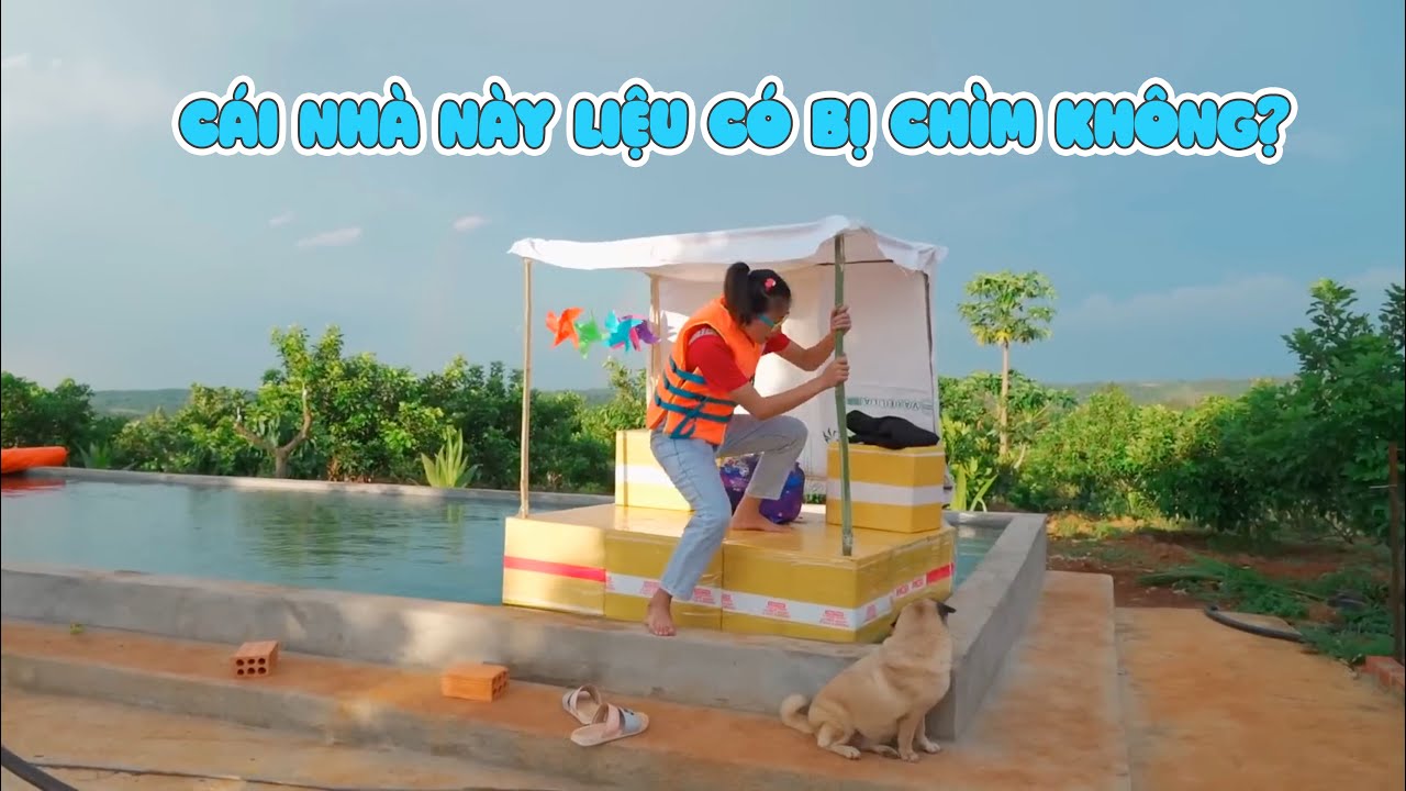 Chị Thơ Nguyễn Làm Căn Nhà Nổi Mini Trên Bể Bơi Và Sống Trên Đó