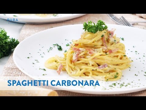 Easy Spaghetti Carbonara recipe - resep spaghetti carbonara - Pura Kitchen