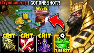 Classic Nasus Deletes Your Whole HP Bar With One Q (100% Crit)