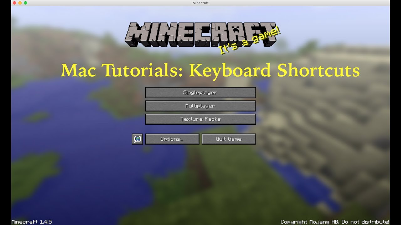 minecraft button shortcuts