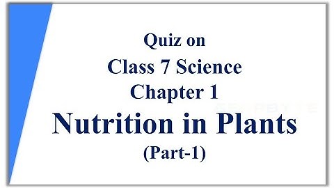 Quiz on Class 7 Science |  Chapter 1 Nutrition in Plants |  @GeopByte  | Part 1 | Hima Sree Gandham