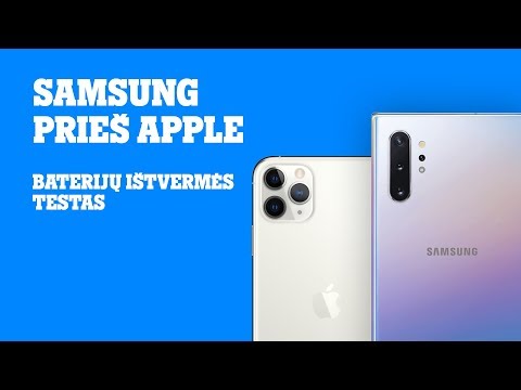 Samsung prieš Apple: Baterijų Ištvermės Testas