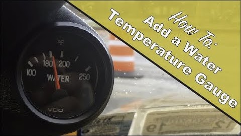 How to Install a VDO Water Temperature Gauge into a Volvo 240