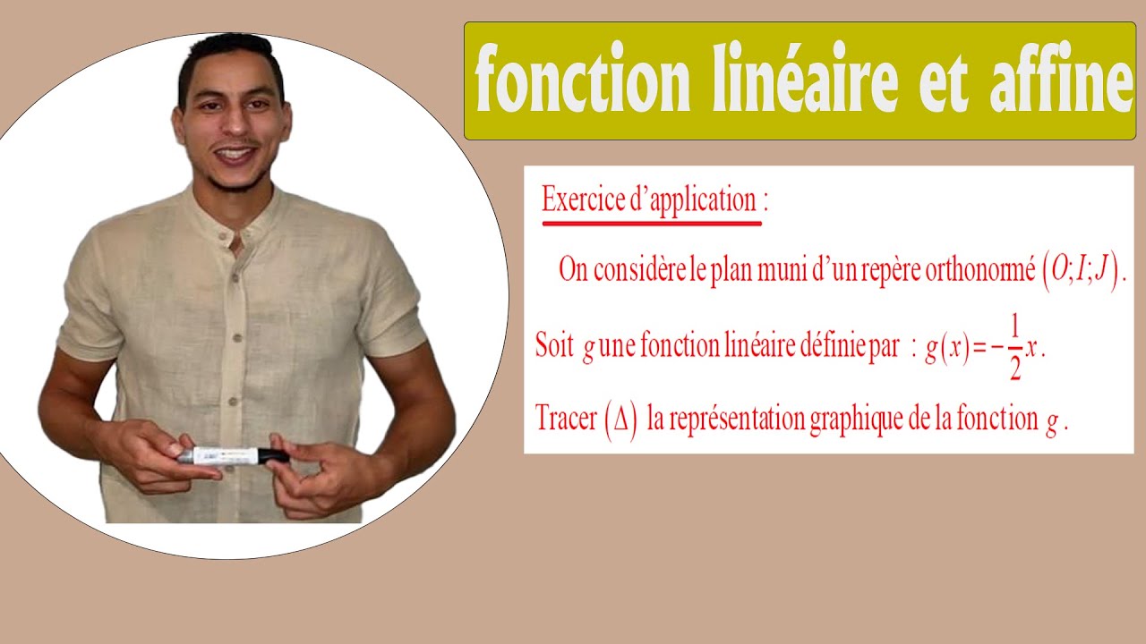 fonction linéaire et affine exercices corrigés : représentation