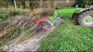 MASSIVE BEAVER DAM REMOVAL WITH A TELEHANDLER!
