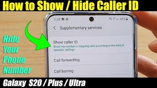 How to Show / Hide Caller ID on Galaxy S20 / S20 Plus / S20 Ultra screenshot 4