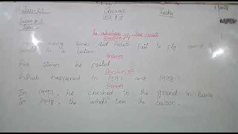 Class 4(English), Unit #18 Lesson #3 Q#2.
