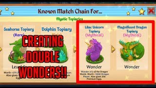Creating Lilac Unicorn Topiary Magnificent Dragon Topiary Double Wonders Merge Dragons