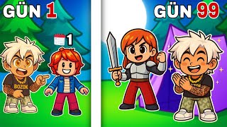 NOOB Oyuncuyu PRO'ya DÖNÜŞTÜRDÜM! Tüm ORMANI ELE GEÇİRDİK 😎 ROBLOX 99 NIGHTS IN FOREST🌲