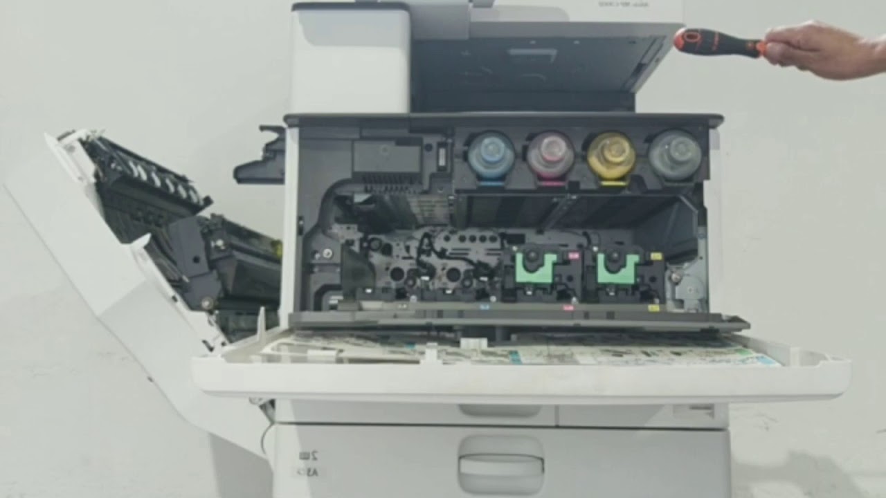 Como quitar la Bomba de Toner de Ricoh - YouTube