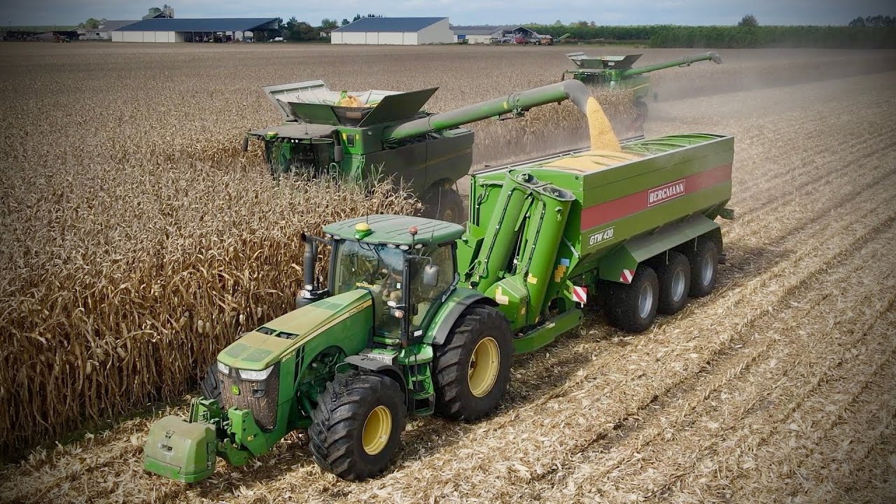 😱XXL MOISSON de MAÏS dans les LANDES | 28 RANGS | 2x S780i | NEW JOHN DEERE 9RX640