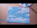 Como pintar nubes con acrilico