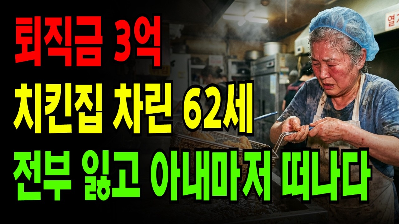 퇴직금 3억 들고 치킨집 차린 62세, 6개월 만에 전부 잃고 아내마저 떠났습니다