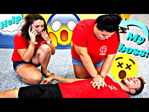 PASS OUT PRANK ON BOSS *SHE TRIED TO GIVE ME CPR* - PASS OUT PRANK ON BOSS *SHE TRIED TO GIVE ME CPR*