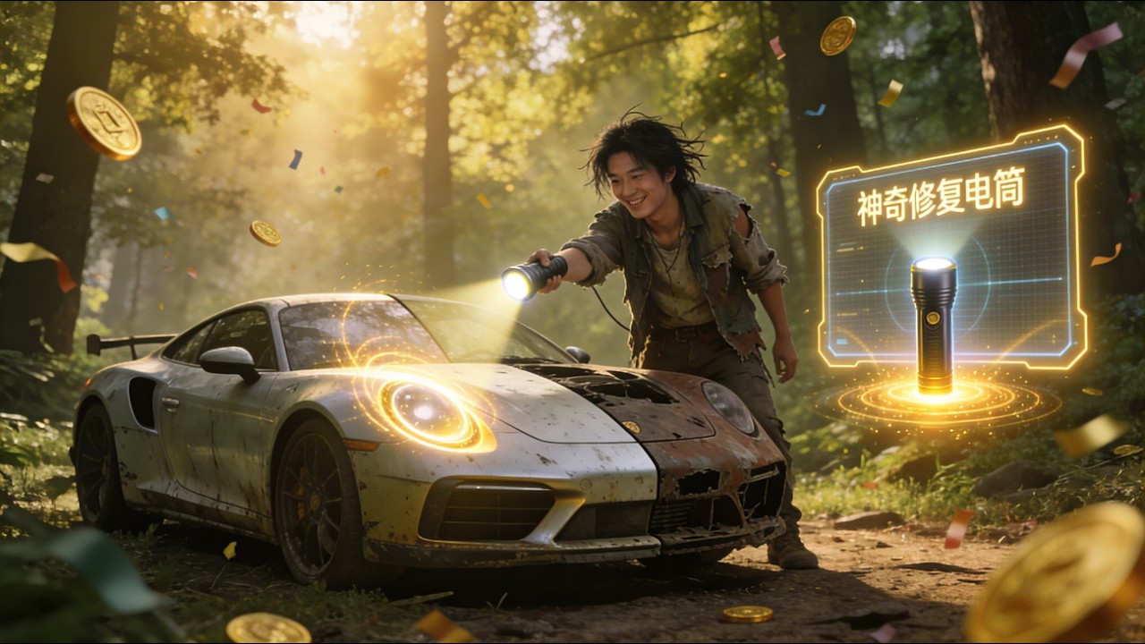【首🔥發🔥新🔥劇】🔥廢品站撿的破手電筒竟然能修復萬物？窮小子靠著神奇手電筒修復破爛走上人生巔峰