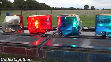 36" Code3 MX7000 "custom" lightbar - all clear domes with filters