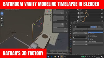 Bathroom Vanity Modeling Timelapse in Blender | Nathan