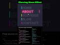 Neon Text Hover Animation | Glowing Menu Effect in CSS | Navigation Hover Effect #shorts