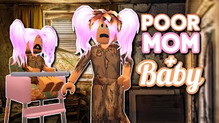 A Poor Mom And Baby Morning Routine +TALKING (Roblox Bloxburg Roleplay) Pretzel Etzel Bloxburg Baby