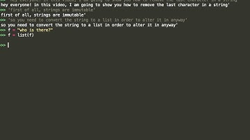 Remove the last character of a String in Python