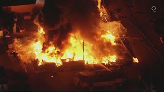 Massive Fire Breaks Out in Adelanto, California
