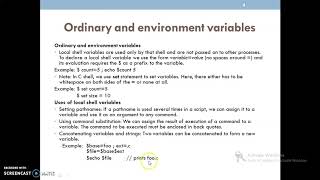 Module 2 Shell variables