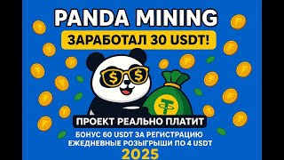 💰 Как заработать 30 USDT на Panda Mining — проект платит! Проверка выплаты