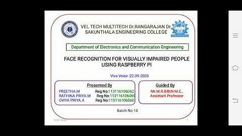Face recognition for visually impaired people using Raspberry pi