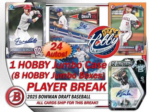 2025 Bowman Draft JUMBO 1 Case (8 Box) Player Break #16 eBay Live 04/01/26