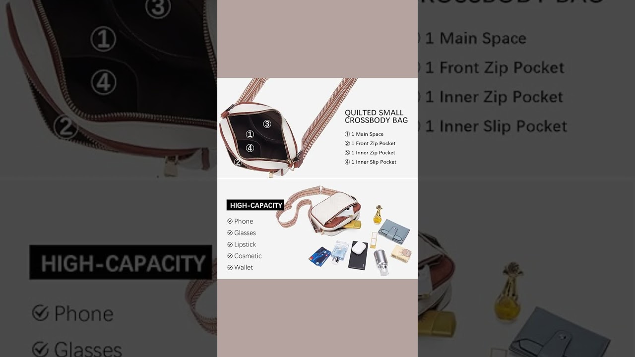 Stylish Quilted Crossbody Bag for Women – BOSTANTEN Vegan Leather Purse 2025