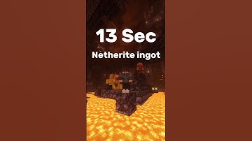 Minecraft Netherite ingot Speedrun 13 Sec #shorts #minecraft