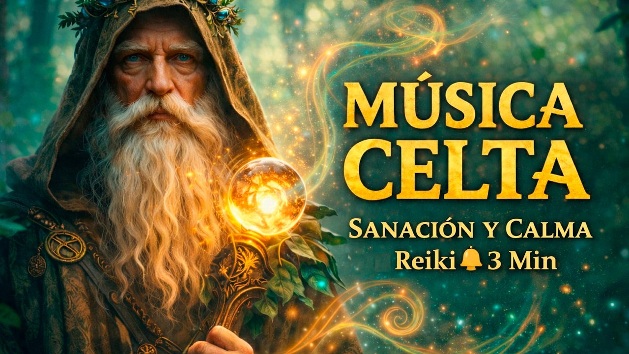 417Hz Música Reiki  |🔔3 Min | Flauta Celta Poder Druida |  Druid Healing Frequencies
