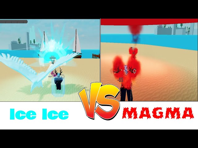 BLOX FRUITS 『ICE MAGMA AND LIGHT AWK VS UNAWK』 