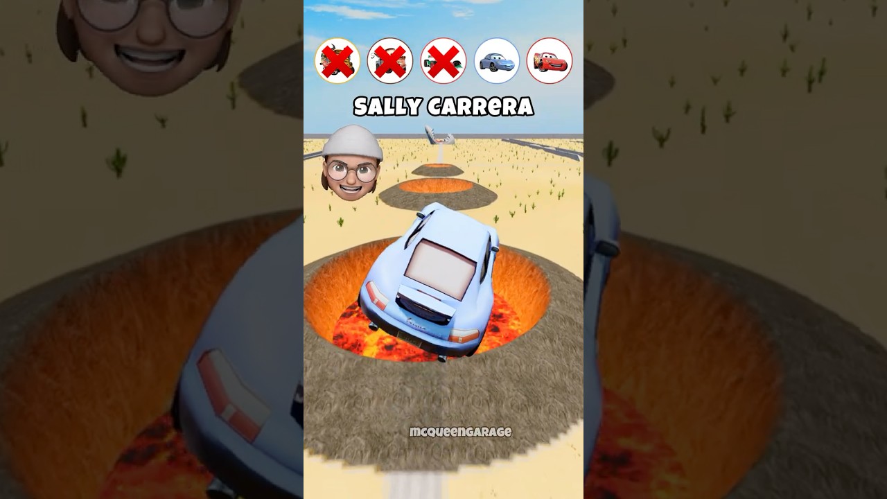 Miss Fritter vs Tow Mater vs Tow Mater vs Sally Carrera vs McQueen vs Lava