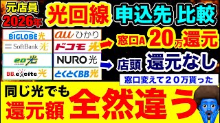 【2026年】光回線乗り換えで20万還元！元店員がキャリア別に最強窓口を暴露します。