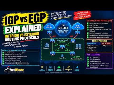 IGP vs EGP Explained — Interior vs Exterior Routing Protocols