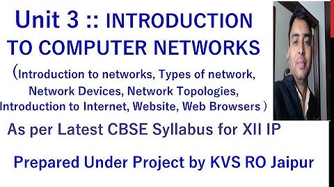 INTRODUCTION TO COMPUTER NETWORKS XII IP CBSE | Network Types , Devices , Topology,Internet