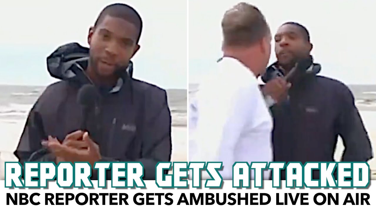 Nbc reporter gets ambushed during live hurricane coverage youtube
