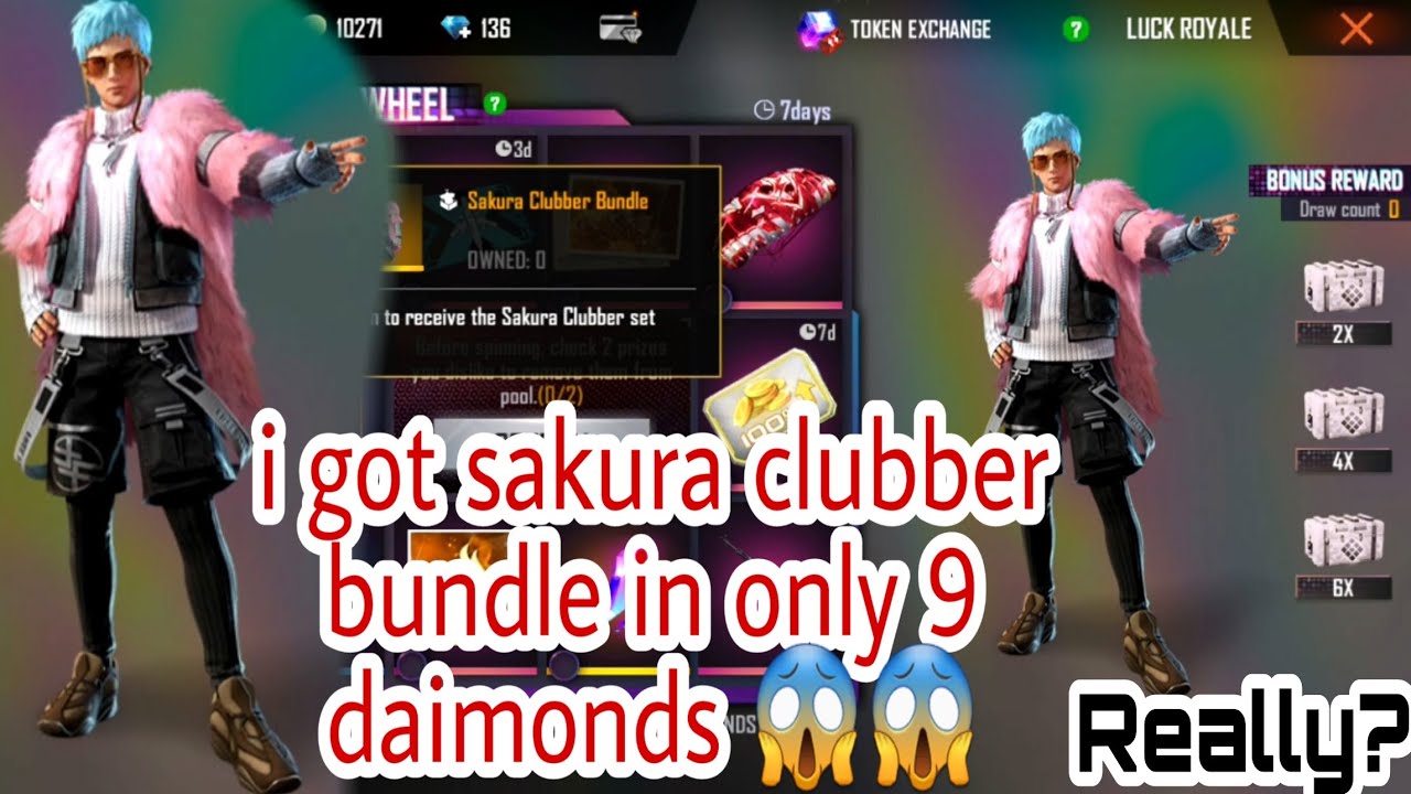 Can I get sakura clubber bundle? Faded wheel Free fire new event.11