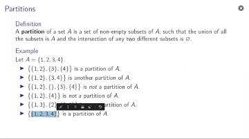 Relations: Equivalence Relations and Partitions (Section 16.4)