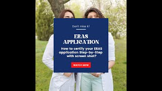 How to certify ERAS application: Step-by-Step with screen shots.