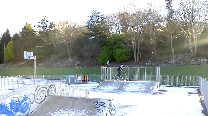 Snow at stakeford skatepark