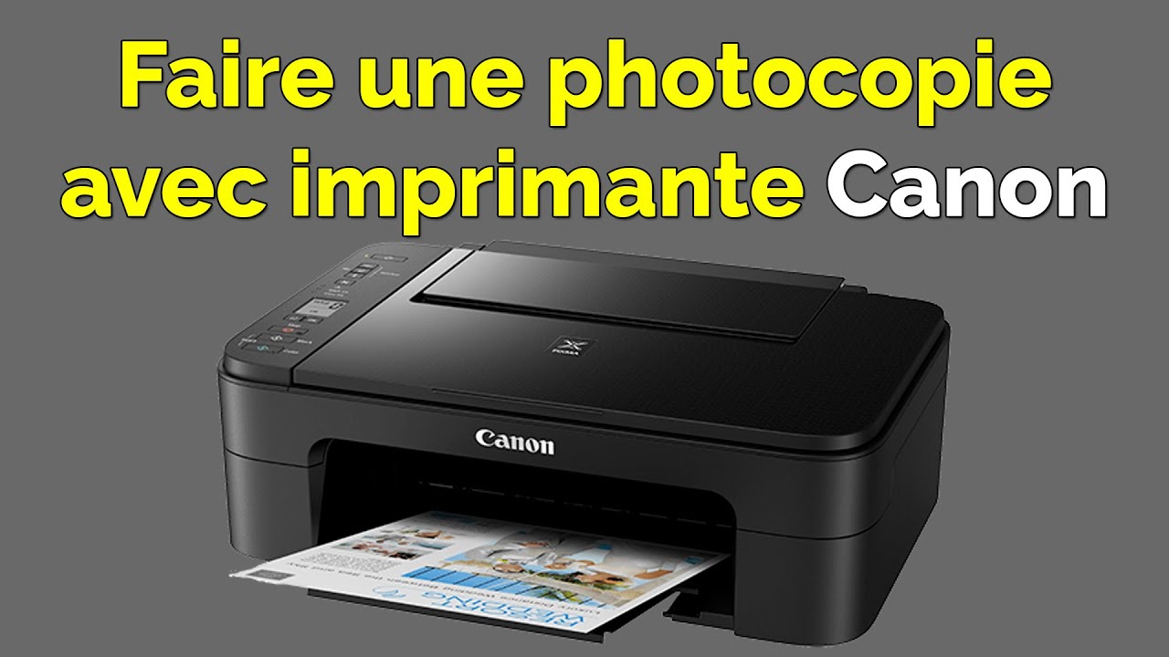 Comment faire une photocopie avec une imprimante Canon - YouTube