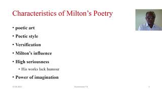 Characteristics of Milton’s Poetry