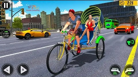 Bicycle Tuk Tuk Auto Rickshaw : New Driving Games - Android Gameplay #1